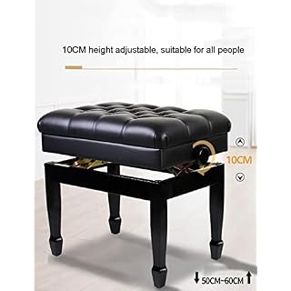 TEmkin Banc de Piano d’artiste en Cuir, Tabouret de Piano Solo avec Compartiment de Rangement et Coussin rembourré, 60 x 40 x 50-60 cm - Les Beatles, Paul McCartney, John Lennon, RIngo Starr, George Harrison TEmkin Banc de Piano d'artiste en Cuir, Tabouret de Piano Solo avec Compartiment de Rangement et Coussin rembourré, 60 x 40 x 50-60 cm – Image 5