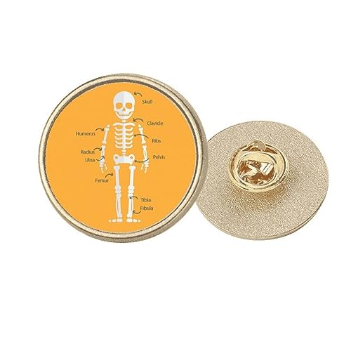 Broche dessin animé humain b illustration ronde métal doré broche clip veste taille M