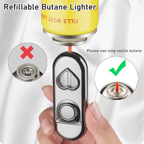 Encendedor Dual Flame Recargable Metal Naranja miniatura 3
