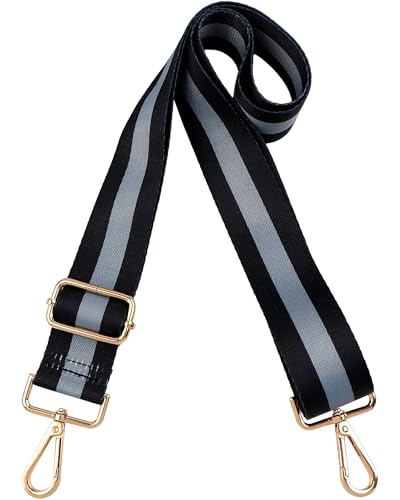 Image of Crossbody Purse Strap for Women Men Girls Boys Mother Girlfriend Gift, Replacement Bag Belt Strap for Purse Handbag Guitar Camera, Adjustable Canvas Wide Shoulder Strap with Golden Hooks