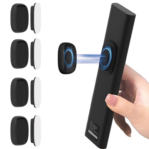 Image of ZORBES 5Pcs Magnetic Wall Mounts for Remotes, Self-Adhesive Magnetic Wall Holders, Non-Slip Snap-on Remote Wall Mounts for AC, TV, Ceiling Light or Fan