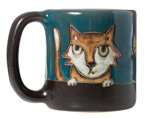 Taza artesanal Mara Stoneware 16 oz multicolor miniatura 3