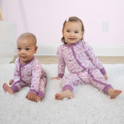 The Peanutshell 2-Pack Sleep and Play Baby Boy Clothes, 12-18 Months, Soft Cotton Footless Pajamas, Blue Checker & HappyShark - 1