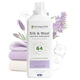 Heritage Park Silk & Wool All-Natural Lavender Mist Scent, pH-Neutral Laundry Detergent – Enzyme-Free, Concentrated Up to 64 loads (32 fl oz)