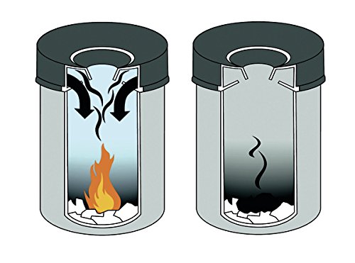 Image of Durable 31 Litre Round Waste Bin with Ormental Ring and Extinguishing Lid - Black