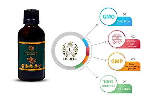 Licoful Licorice Root Extract - Glycyrrhiza Glabra L - Skin Brightening - Softens Skin - Alcohol Free - Vegan - Non-Gmo - Gluten Free - Liquorice Extract #TOP2