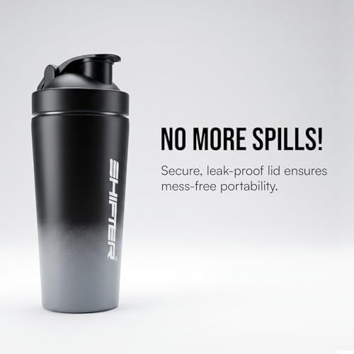 Image of Shifter Stainless Steel Gym Shaker Bottle 750ml | Protein Shaker with Mixer Ball | Leakproof Metal Blender Bottle| Gym, Fitness, Workout, Sports Water Bottle for Men & Women (GREY MULTICOLOR)