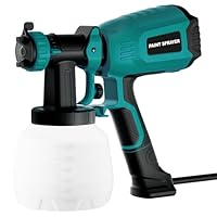 Paint Sprayer Electric Spray Gun: 700W Spray Paint Gun with 1200ml Container, 4 Nozzles & 3 Patterns, Adjustable Air Flow, Easy Cleaning for House Painting, Furniture, Fence, Walls, Door (Green)