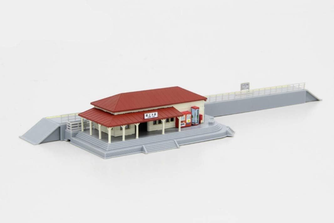 Rokuhan Z Scale Red Train Station Set S047-2 w/Decals