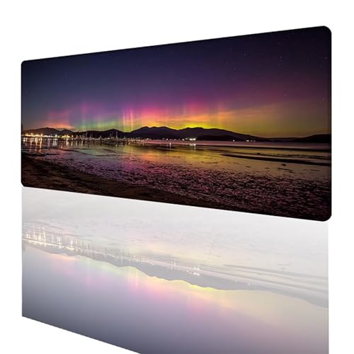 Tapis de souris gaming XXL 1000x400 mm bleu imperméable antidérapant pour bureau