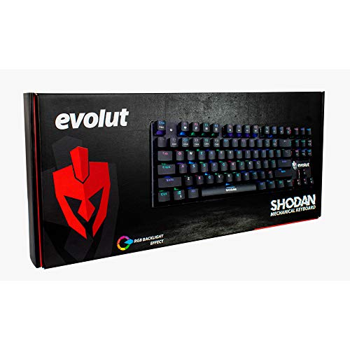 Teclado Mecânico Gamer Evolut Shodan RGB Switch Outemu Red Double Shot TKL ANSI - EG-203RG