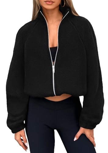 PRETTYGARDEN Womens 2025 Winter Fleece Sherpa Jacket Trendy Long Sleeve