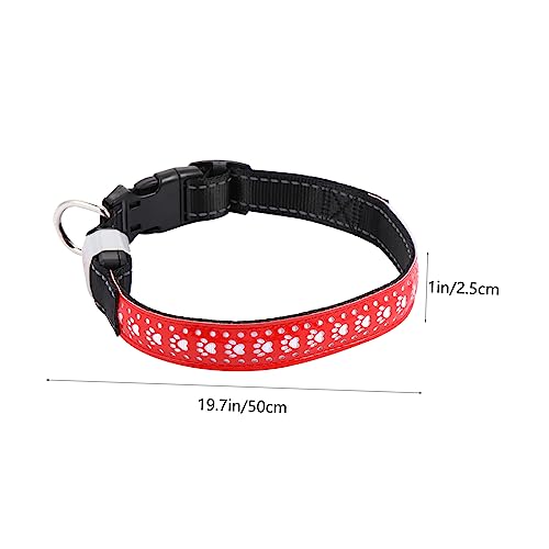 Collier de compagnie de chiens LED modes d'éclairage PU léger soir - 2