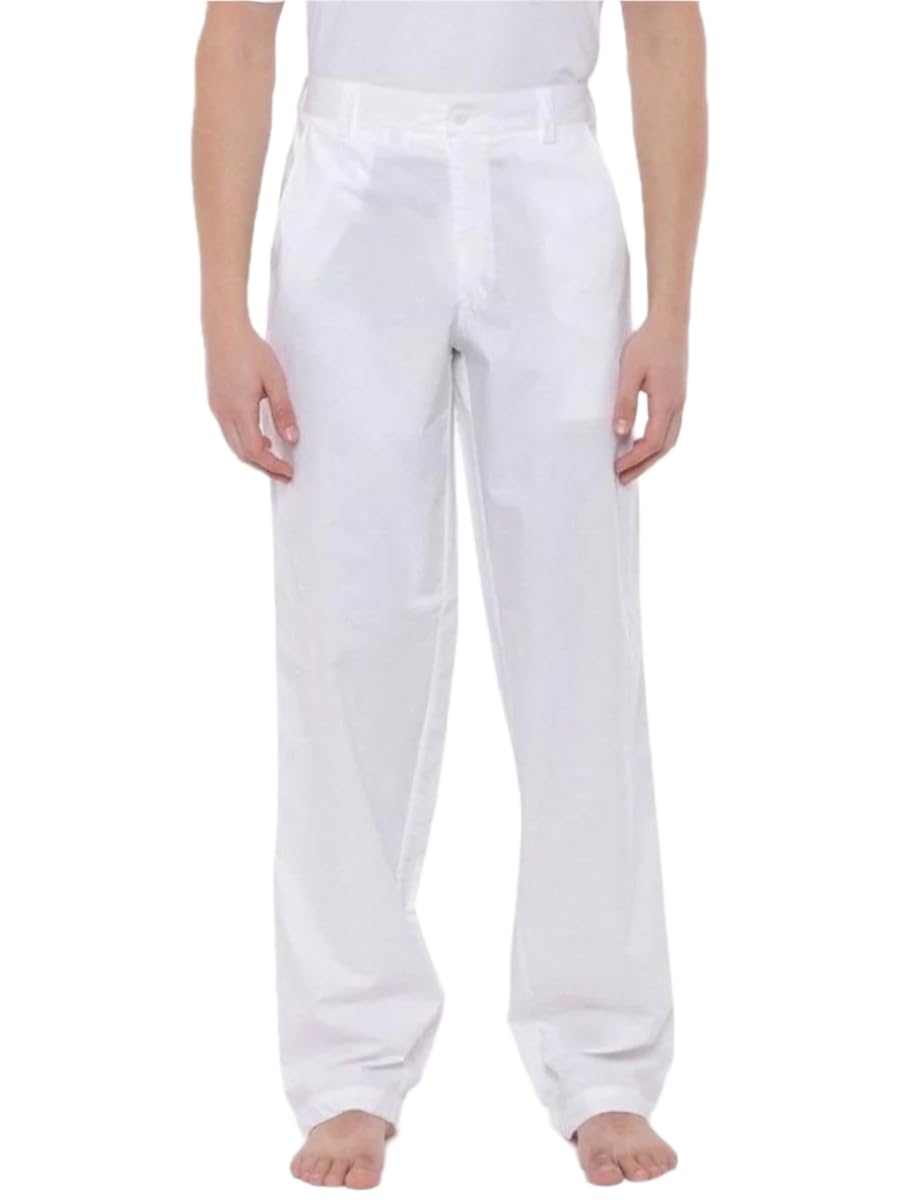 Men Cotton White By Pant