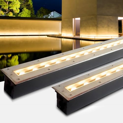 Faretto Luce Da Pavimento - Luce Sotterranea LED, Lampada terra per cortile giardino rettangolare CA 220 V, IP67 Faretto incasso ultrasottile impermeabile, per passerella con gradini del patio(White,1