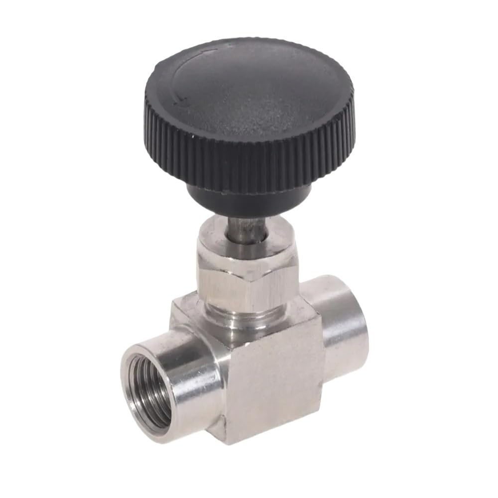 Yjqhody Women's One Color Stainless Steel Control Valve Internal Thread Needle Valve, Simple Assembly Ss304 Straight For Pipework System 1Piece(1/2Inch)