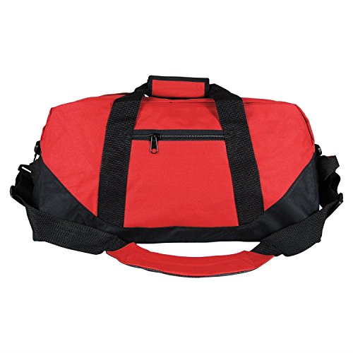 iEquip Duffle Bag, Gym bag, Heavy Duty Travel Bag Two Tone (Red - Large (21