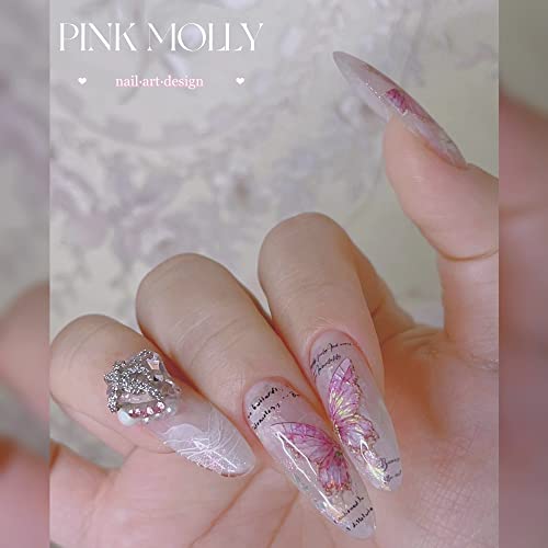 3Sheets 5D Nail Sticker Decal Butterfly Nail Art Supplies For Woman Manicure Salon Diy Acrylic Nails Design (Butterfly) #TOP1
