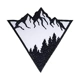 pipomama Mountain View Aventure Iron On Patches for Clothing Embroidered Applique Patch Badge Sew On Emblem DIY Craft