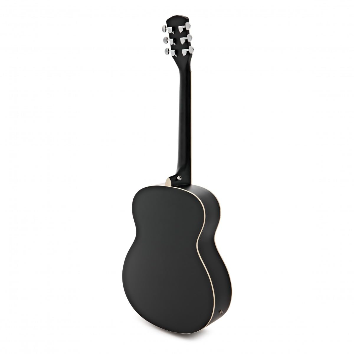 Chitarra acustica mancina Student di Gear4music, nera | Per suonatori mancini in crescita, costruzione in tiglio per un tono brillante ed equilibrato, manico a C comodo