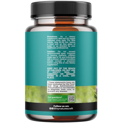 Liver Cleanse Detox & Repair Formula - Herbal Liver Support Supplement with Milk Thistle Turmeric Dandelion Root & Artichoke Extract for Liver Health - Silymarin Milk Thistle Liver Detox Capsules - Image 3