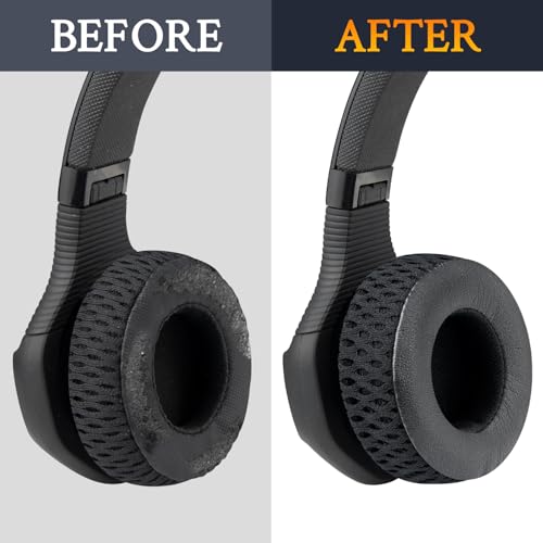 Image of SOULWIT Replacement Earpads for JBL Under Armour Sport Wireless Train On-Ear Headphones, Ear Pads Cushions with Soft Protein Leather and High-Density Memory Foam - Black
