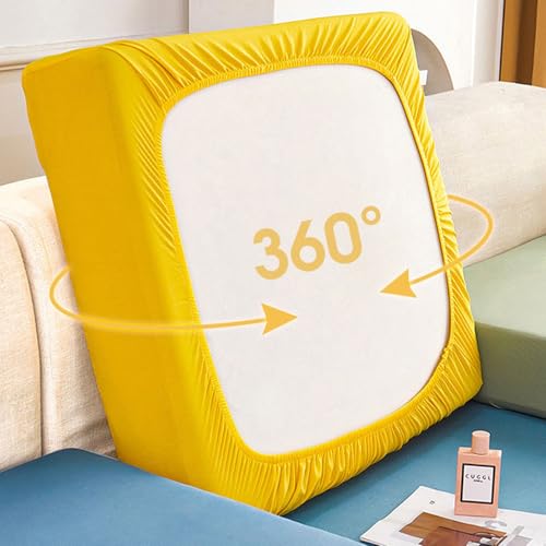 Housse de canapé d'angle en L extensible et couverture de coussin douce - 8