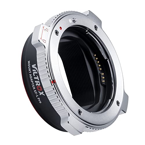 VILTROX EF-L Pro Auto Focus Lens Mount Adapter with Security Lock Compatible with Canon EF/EF-S Lens to L Mount Camera Leica SL2/Lumix S1 S1H S5/Sigma fp L,Idea for Large Lens