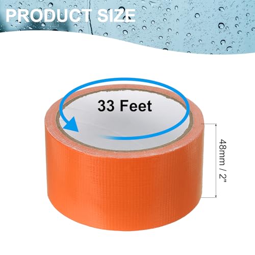 Image of MECCANIXITY RV Awning Repair Tape 2 Inch x 33 Feet, Waterproof Multipurpose Outdoor Repair Patch for Fabric Tarp RV Roof Awning Tent Sail Boat Cover (Orange)