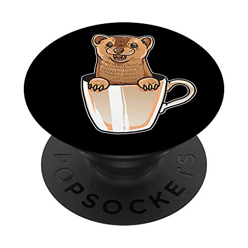 Imagen de Lindo Hurón En Una Taza Regalos De Mascota Huron Ferret PopSockets Agarre y Soporte para Teléfonos y Tabletas