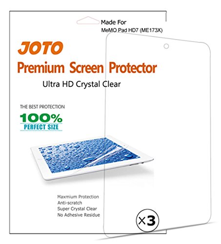 JOTO Premium Screen Protector Film HD Ultra Clear (Invisible) for the ASUS MeMO Pad HD 7 Inch Tablet ME173X (3 Pack)