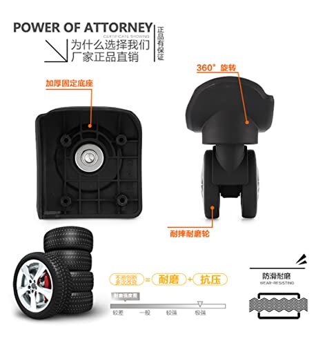 Luggage Wheels Replacement, Luggage Replacement Wheels, 1 Pair Plastic Suitcase Spinner DL-W265# Repair Kit3