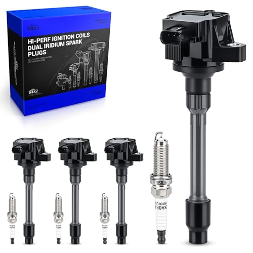 Image of UF781 Ignition Coil & 95660 Double Iridium Spark Plug 3052059B013 CM11-124A | Compatible with 2016-2021 Honda CRV /Civic /Accord 1.5L 2.0L, 2019-2021 Acura RDX, 2021 TLX OE# 49183