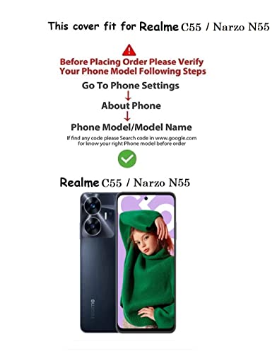 Image of Rubber Back Cover for Realme RMX3710 / C55 - Transparent