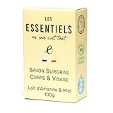 LES ESSENTIELS Bio-Seife Mandelmilch & Honig - Bio-Naturseife überfettet, kaltverseift für...