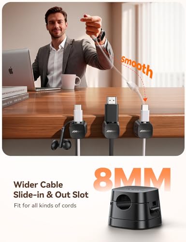 6-Pack Joyroom Detachable Magnetic Cable Clips w/ Adhesive Mount - image 5