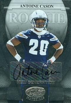 Autograph Warehouse 86459 Antoine Cason Autographed Football Card San Diego Chargers 2008 Donruss New Generation Rookie No .153