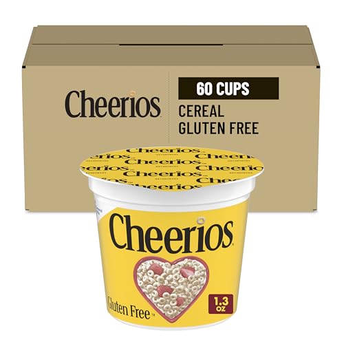 Image of Cheerios Cereal, Gluten Free, Single Serve Foodservice Cups, 60 Ct
