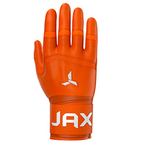 Jax Batting Gloves - Model One Strap Cuff - Baseball & Softball Batting Gloves - Optic Orange Limited Edition - Xl - Left Handed Swing - Adult Baseball Batting Gloves #TOP1