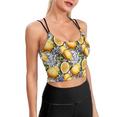 Camisole yoga avec soutien-gorge intégré longline respirant pour le fitness