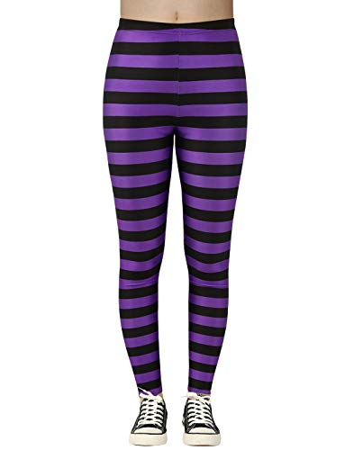 Hde Funny Printed Leggings Digital Print Black Purple Witch Tights thumb #3