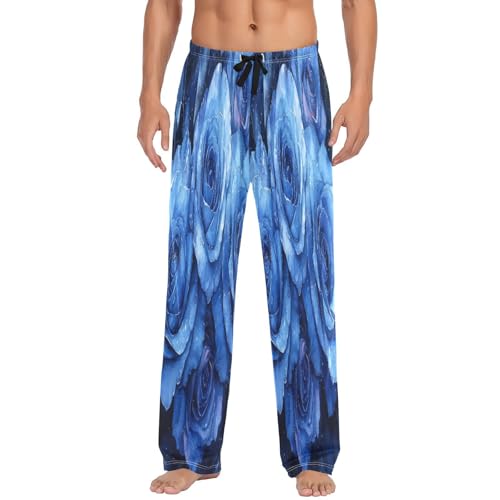 Pantalon de pyjama homme avec cordon et poches vêtement de nuit taille L multicolore