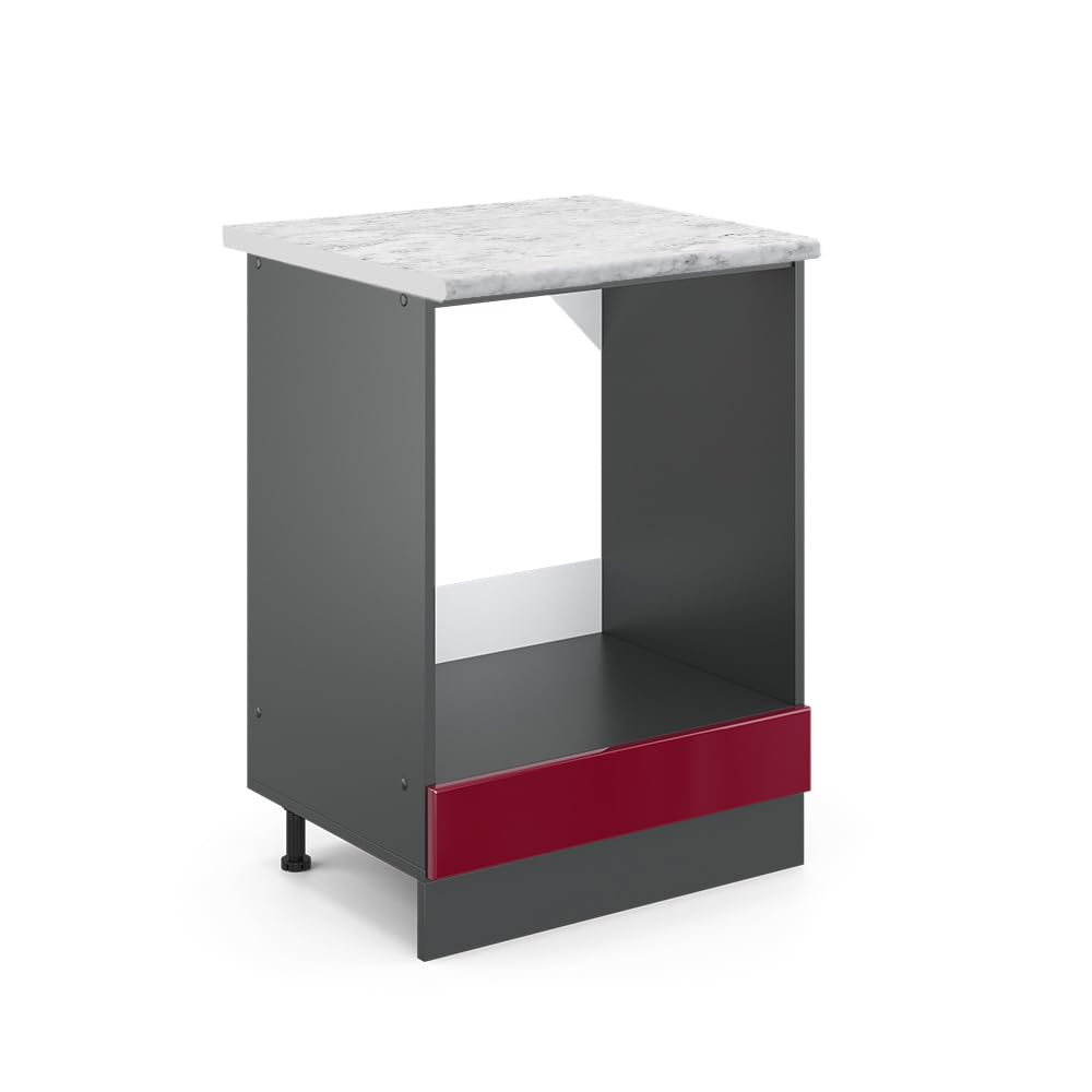 Vicco Oven housing cabinet Raul, Red high gloss, 60 cm — image 1