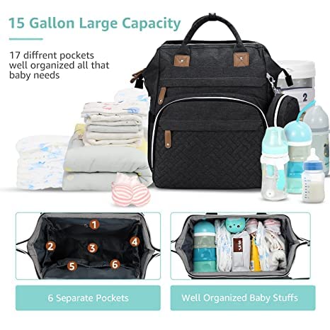 Baby Diaper Bag Backpack, Diaper Changing Station for Boy Girl, Baby Registry Search Shower Gifts Baby Stuff Newborn Essentials Unisex, New Mom gift for Women, Waterproof