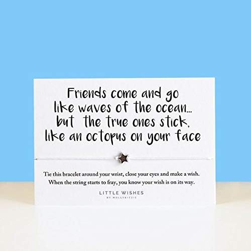 Funny Friend Octopus Best Friends Charm Bracelet Friend Present Birthday Christmas Card