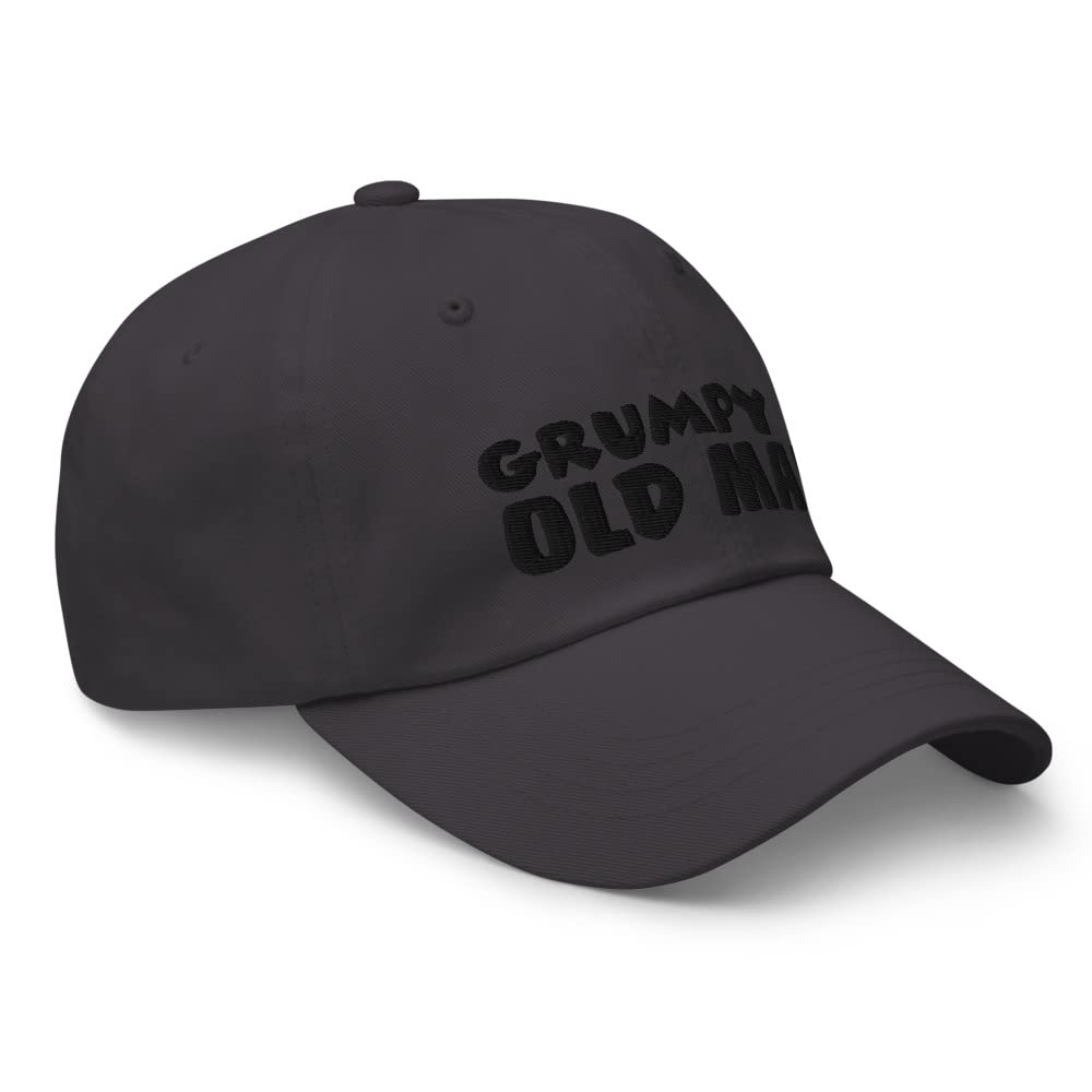 Dad hat - Grumpy Old Man - Embroidered Design Dark Grey
