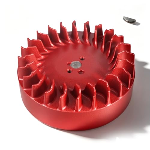 Upgrade 212cc Non Hemi Aluminum Flywheel 10krpm Red for Predator 212cc 196cc 224cc 69730 69736 Engine Cast Aluminum Flywheel with Crankshaft Key for Coleman CT200U BT200X Mini Bike Go Kart Parts