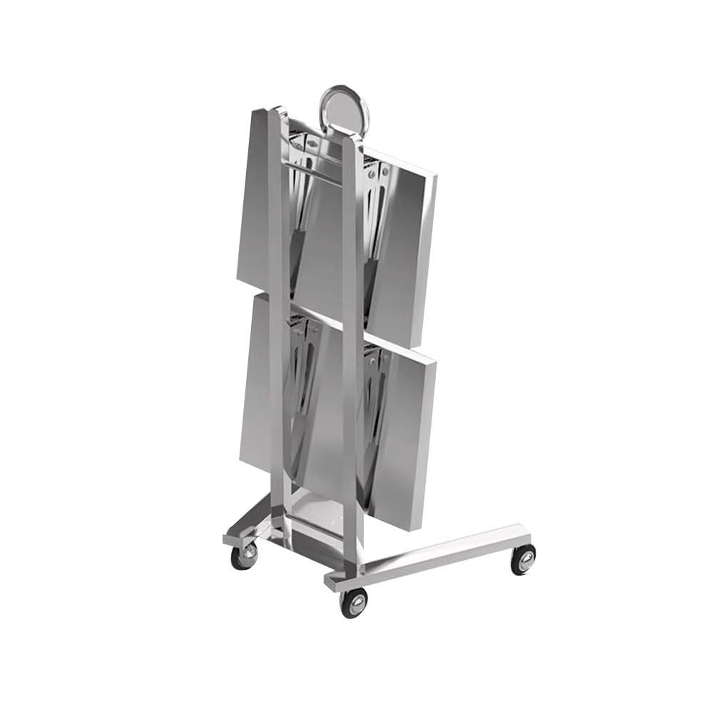 JKJZSALJ Beauty Salon Trolley Salon Station Folding Rolling Trolley Cart Salon Beauty Trolley On Wheels For Hair Stylist, Salon Organizers And Storage,Silver,40x37x87cm