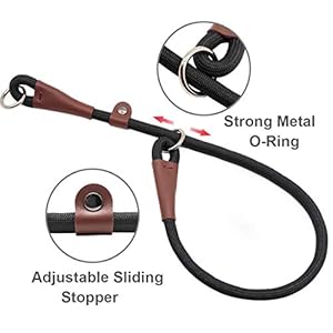   MayPaw-Slip-Collar-Nylon-Rope-Choke-Collar-for-Dog-Training-No-Pull-Round-Martingale-Dog-Collar-for-Small-Medium-Large-Dogs