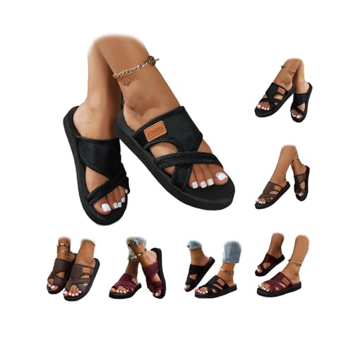 2025 Women's Orthopedic Sandals – Comfortable Arch Support, Non-Slip Sole, Breathable Mesh Flats, Perfect for Summer Beach & Casual Wear